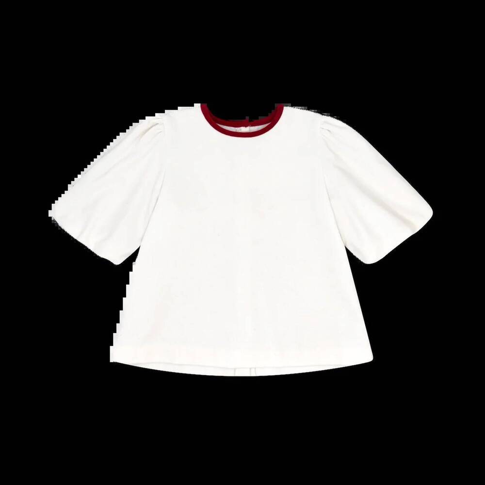 NEW SET PROPER girls' harper blouse in winter white velvet